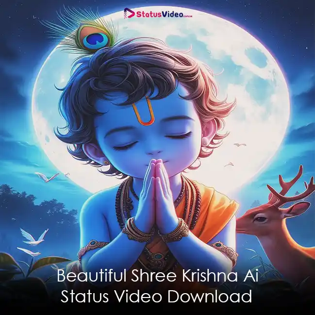 Beautiful Shree Krishna Ai Status Video Download